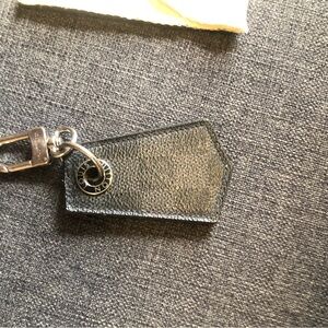 LV Black Leather Keychain